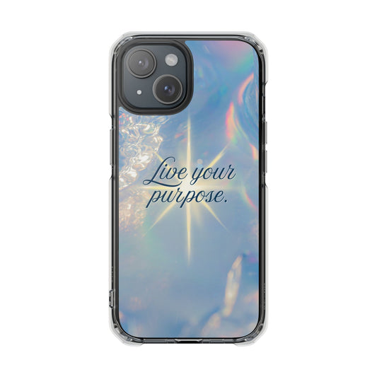Inspirational Phone Case for Purpose-Driven Individuals, Live Your Purpose Quote, Clear Impact Case, Motivational Gifts, Stylish Protection