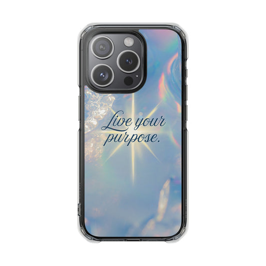 Inspirational Phone Case for Purpose-Driven Individuals, Live Your Purpose Quote, Clear Impact Case, Motivational Gifts, Stylish Protection